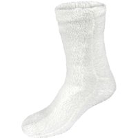 Smart Living Women's Fluffy Teddy Fleece Socks in Cream | Size: S/M