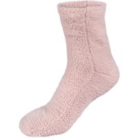 Smart Living Women's Fluffy Teddy Fleece Socks in Pink | Size: S/M