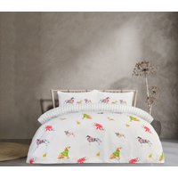 Smart Living Luxury Soft Reversible Pooches in Jumpers Duvet Cover & Pillowcases in Natural | Size: Single