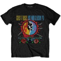 Guns N Roses Use Your Illusion Circle T-Shirt in Black | Size: Large
