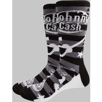 Johnny Cash Guitars N Guns Ankle Socks in Black