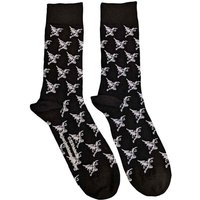 Black Sabbath Demon Pattern Ankle Socks in Black