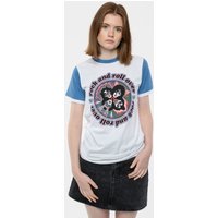 KISS Rock & Roll Over Ringer T-Shirt in White | Size: XL