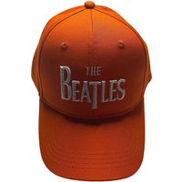 Beatles Classic Drop T Band Logo Strapback Baseball Cap in Orange