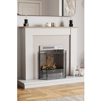 Home Discount Fire Vida Tapton 3 Panel Fire Guard Fireplace Shield Protector in Black