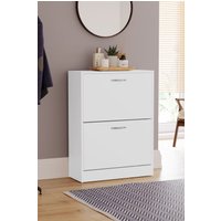 Vida Designs 2 Drawer Shoe Cabinet Storage Organizer