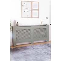 Home Discount Vida Designs Oxford MDF Radiator Cover Extra Large, 820 x 1720 x 190mm in Grey