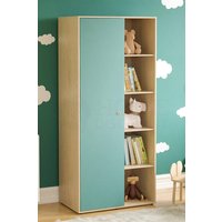 Vida Neptune 1 Door Wardrobe 5 Shelves Storage Bedroom Nursery Furniture