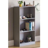 Home Discount Vida Designs Cambridge 3 Tier Medium Bookcase Storage Space-saving in Grey