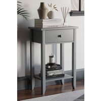 Home Discount Vida Designs Windsor 1 Drawer Console Table Side Table Hallway in Grey
