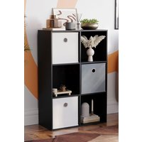 Home Discount Vida Designs Durham 2x3 Cube Bookcase Storage Unit 965 x 645 x 290 mm in Black