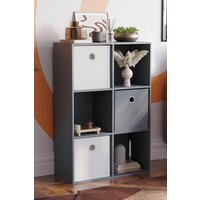 Home Discount Vida Designs Durham 2x3 Cube Bookcase Storage Unit 965 x 645 x 290 mm in Grey