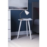 Home Discount Vida Designs Round Table Bedside Sofa Side Coffee Living Room Bedroom Furniture in White