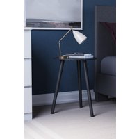 Home Discount Vida Designs Round Table Bedside Sofa Side Coffee Living Room Bedroom Furniture in Black