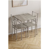 Home Discount Vida Designs Roslyn 2 Seater Dining Table & Chairs Set Of 2 in Light Oak