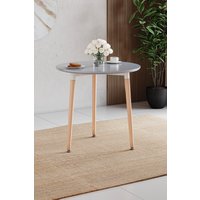 Home Discount Vida Designs Batley 3 Seater Round Dining Table MDF Solid Beech Wood Dining Kitchen Furniture in Grey