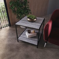 Home Discount Vida Designs Brooklyn End Table Coffee Side Table Living Room Bedroom Furniture in Grey
