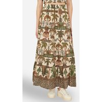 Cotton Voile Safari Midi Skirt Ecru