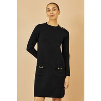 Knitted Tunic Dress Gold Hardware Details