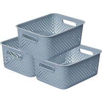 SmartStore Essence Large Sea Salt 'Storage Tray Basket' 11.4L x 3 in Pale Blue