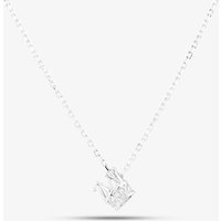 T.H.Baker Women's Sterling Silver Cubic Zirconia Crown Pendant N611057 | Size: 16-18inch