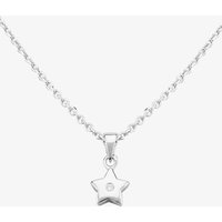 Fleur Kids Sterling Silver Cubic Zirconia Star Pendant Necklace AZP046904 | Size: 18 inches