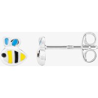 Fleur Kids Sterling Silver Yellow Enamel Bee Stud Earrings AZE230904