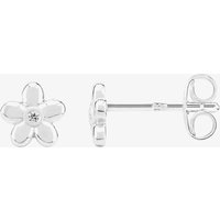 Fleur Kids Sterling Silver Cubic Zirconia Flower Stud Earrings AZE116804