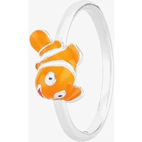 Fleur Kids Sterling Silver Orange Enamel Fish Ring AZR212104 48 | Size: 46 (G 1/2)