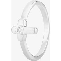 Fleur Kids Sterling Silver Cubic Zirconia Cross Ring AZR041404 44 | Size: 48 (I)