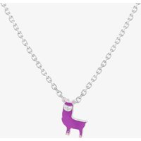 Fleur Kids Sterling Silver & Enamel Sophie the Llama Necklace THB001204 | Size: 18 inches