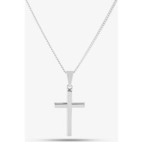 T.H.Baker Women's Silver Plain Cross & Chain SCS21 | Size: 16-18inch