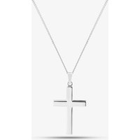 T.H.Baker Women's Silver Plain Cross & Pendant SCS25 | Size: 16-18inch