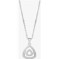 T.H.Baker Women's Silver Pavé Open Triangle Pendant P612148 | Size: 18 inches
