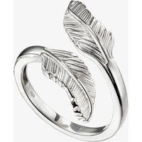 Sterling Double Feather Wrap Around Ring