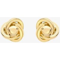 T.H.Baker Women's 9ct Yellow Gold 5mm Knot & Ball Stud Earrings 1.55.0443