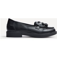 Linzi Women's Kassidy Wide Fit Black Faux Loafer | Size: 4-Wide Fit
