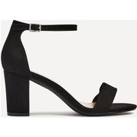 Linzi Women's Legacy Wide Fit Black Suede Closed Black Block Heel | Size: 6-Wide Fit