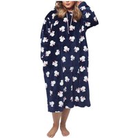Disney Women's Minnie Mouse Oversized Fleece Blanket Hoodie Loungewear in Blue