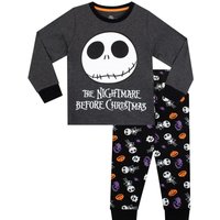 Disney Boy's The Nightmare Before Christmas Jack Skellington Pyjamas in Grey | Size: 7-8 Years