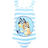 Bluey Girl's Stripe Swimsuit in Blue | Size: 3-4 Years