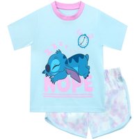 Disney Girl's Lilo & Stitch Short Pyjamas in Blue | Size: 9-10 Years