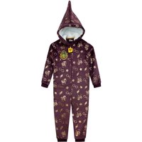 Harry Potter Hogwarts Fleece Onesie in Red | Size: 7-8 Years