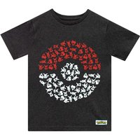 Pokemon Boy's Pokeball T-Shirt in Black | Size: 6-7 Years
