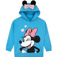 Disney Girl's Minnie Mouse Hoodie in Blue | Size: 9-10 Years