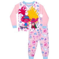 Trolls Girl's Poppy & Viva Pyjamas in Pink | Size: 8-9 Years