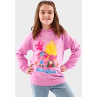 Trolls Girl's Poppy & Viva Hoodie in Pink | Size: 4-5 Years