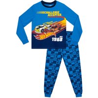 Hot Wheels Boy's Long Sleeve Pyjamas in Blue | Size: 7-8 Years