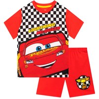 Disney Boy's Lightning McQueen Short Pyjamas in Red | Size: 18-24 m