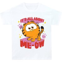 Garfield Girl's ME-ow T-Shirt in White | Size: 5-6 Years